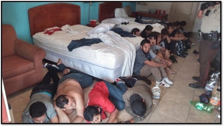 15 ILLEGAL IMMIGRANTS WERE LIVING IN ONE HOTEL ROOM