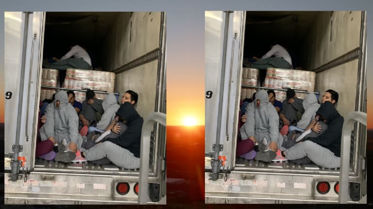 75 ILLEGAL IMMIGRANTS FOUND IN REFRIGERATED 18-WHEELER TRUCK
