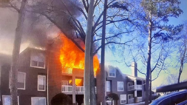 LARGE APARTMENT FIRE DISPLACES 28 PEOPLE