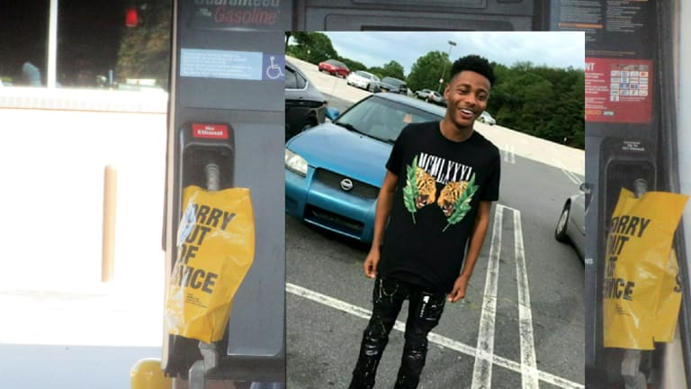 MAN MURDERED AT GAS STATION WHILE SITTING IN VEHICLE, TEENAGER ARRESTED