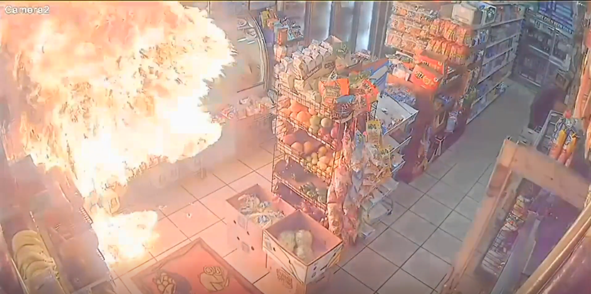 Watch video of a deadly molotov cocktail explosion in action