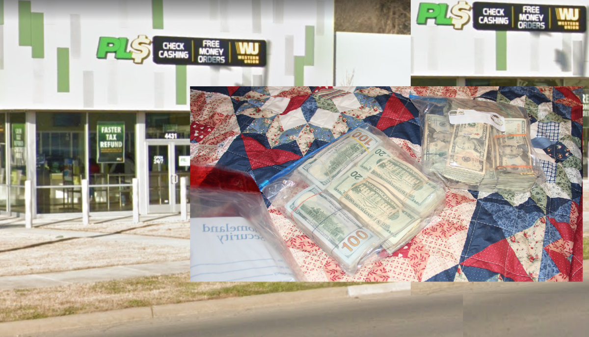 $20,000 cash was taken during a PLS Check Cashing robbery 