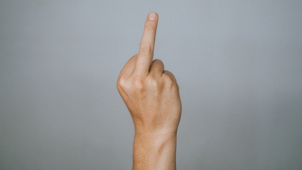 Since when are we doing fingers of honor? (And why does it represent an insult?)