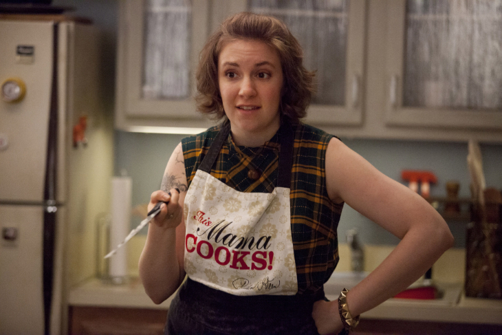 Hannah, interpreted by the creator of the Lena Dunham series, is the (anti) main heroine of Girls. | Apatow Productions / HBO / Archives of the 7th Art / Photo12 via AFP