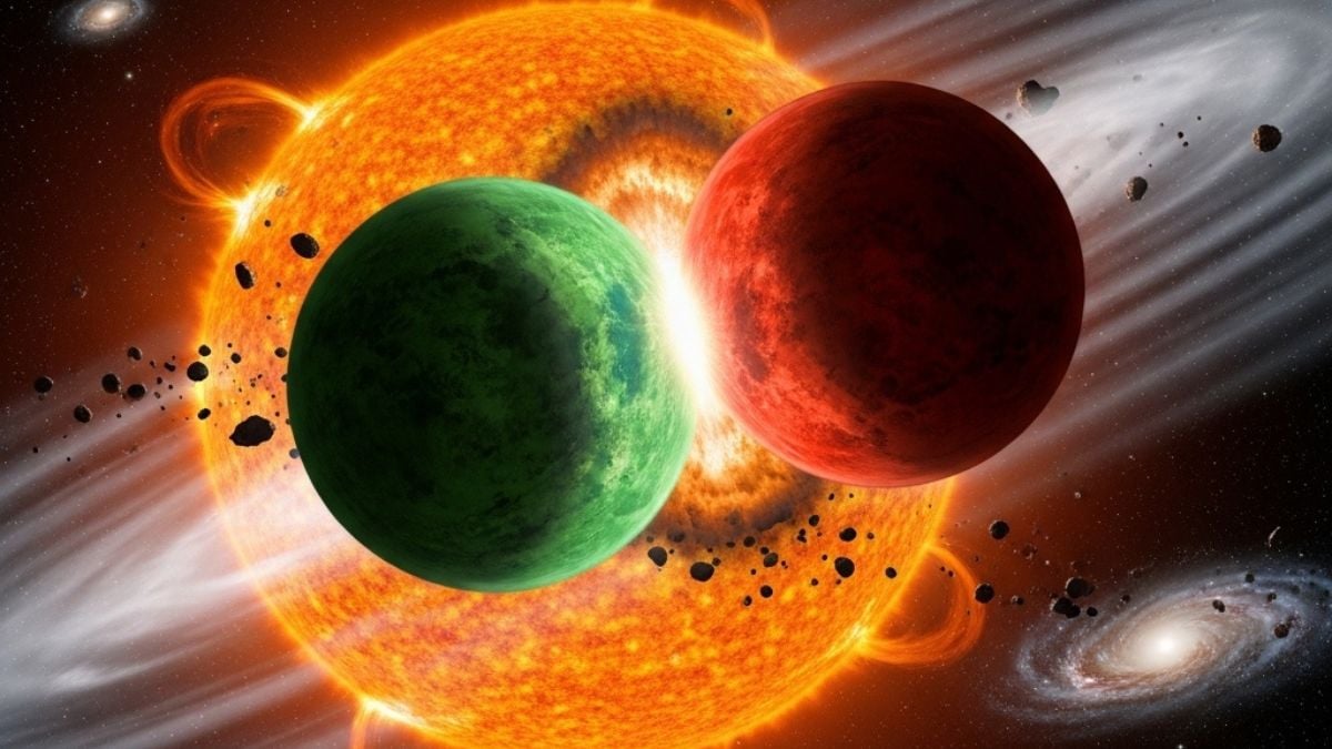 Astronomers believe they have surprised an extremely rare collision between two planets 11,000 light years away