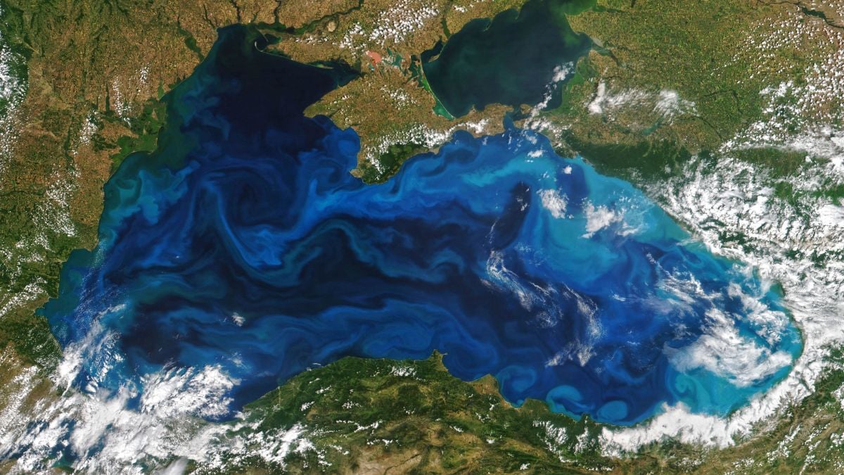Visible from space, a strange turquoise color invades the Black Sea