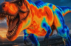What temperature was a Tyrannosaurus rex?